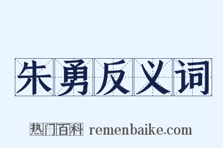 朱勇反义词是什么意思的图片